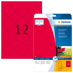 240 HERMA Etiketten 5156 rot 60,0 x 60,0 mm