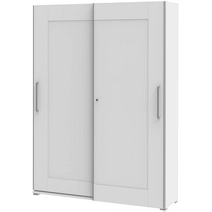 4050211141647 - röhr Schiebetürenschrank Imperia 194-1A5-9010-90-F1 weiß 5 Fachböden 2000 x 400 x 2185 cm