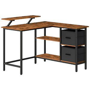 0194343160719 - Schreibtisch vintage-braun rechteckig 4-Fuß-Gestell schwarz 1150 x 1050 cm 0194343160719 VASAGLE