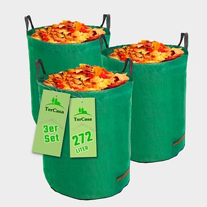 4021068980031 - TerCasa Gartensack 272 Liter Polypropylen grün 3er Set
