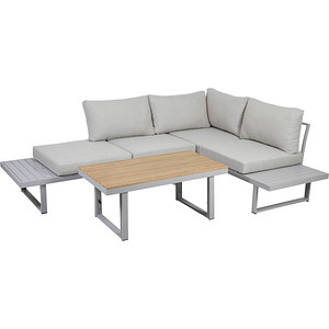 greemotion Loungegruppe Aruba grau Kunststoff, Metall, 10-teilig