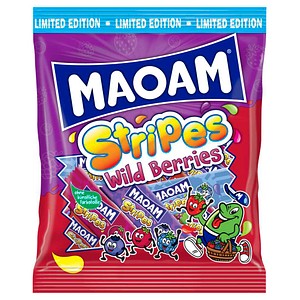 MAOAM Stripes Wild Berries Kaubonbons 19 St./ 175,0 g, 5 St.