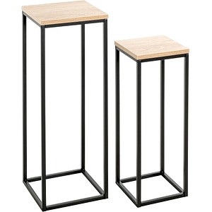HAKU Möbel Pflanzenständer-Set Watford Holz eiche, 1 Set