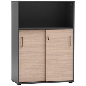 MÖBELPARTNER Schiebetürenschrank Metz, 702093 anthrazit 1 Fachboden 80,1 x 38,2 x 113,4 cm