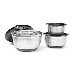 4052025047078 - relaxdays Schüssel-Set BOWLY silber 3-tlg