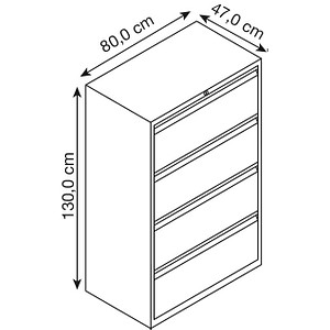 5020073788198 - BISLEY Essentials Hängeregistraturschrank silber mit 4 Schubladen 800 x 470 x 1300 cm 5020073788198 - BISLEY Essentials Hängeregistraturschrank silber mit 4 Schubladen 800 x 470 x 1300 cm