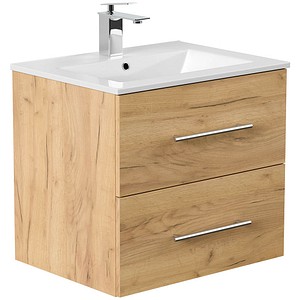 POSSEIK Waschbecken mit Unterschrank HOMELINE 60 eiche gold 61,5 x 46,5 x 56,0 cm