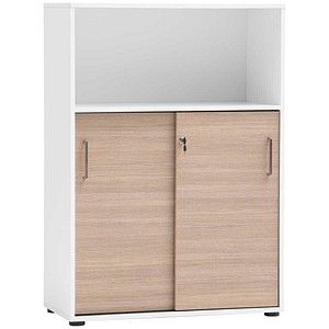 MÖBELPARTNER Schiebetürenschrank Metz, 702094 mattweiß 1 Fachboden 80,1 x 38,2 x 113,4 cm
