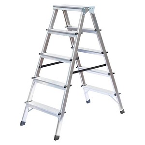 4031405111653 - MUNK Günzburger Steigtechnik Guenzburger Steigtechnik 11165 Aluminium Stufen-Doppelleiter Arbeitshöhe (max) 28 m Silber 44 kg 4031405111653 - MUNK Günzburger Steigtechnik Guenzburger Steigtechnik 11165 Aluminium Stufen-Doppelleiter Arbeitshöhe (max) 28 m Silber 44 kg