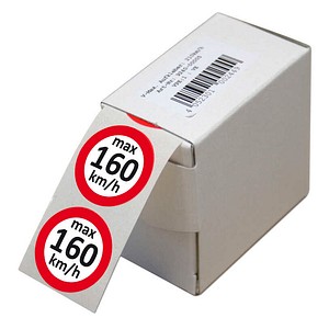 4052301002395 - Aufkleber Geschwindigkeit 160 km h rot weiß 100 St
