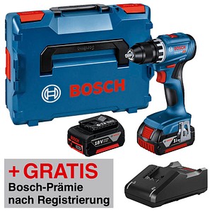 4059952635675 - AKTION BOSCH Professional GSR 18V-45 Akku-Bohrschrauber-Set 180 V mit 2 Akkus mit Prämie nach Registrierung 4059952635675 - AKTION BOSCH Professional GSR 18V-45 Akku-Bohrschrauber-Set 180 V mit 2 Akkus mit Prämie nach Registrierung