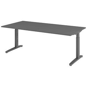 Hammerbacher Schreibtisch VXB, manuell höhenverstellbar, 85cm (H), 200x100cm (BxT), graphit / graphit 4032062323526 Hammerbacher 5 Stück