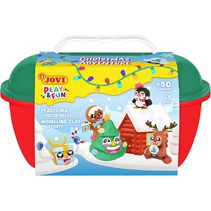 8412027035521 - Modelliermasse Play & Fun Plastilina Christmas mehrfarbig