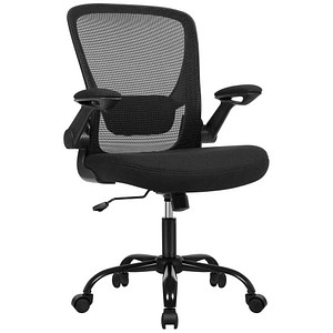 0194343014586 - Songmics - Bürostuhl Schreibtischstuhl Drehstuhl mit Netzbespannung ergonomisch gepolsterte Lendenstütze Wippfunktion 53 cm große Sitzfläche