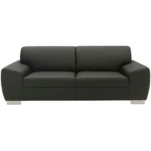 DOMO Collection 2-Sitzer Sofa Incanto schwarz silber Kunststoff 200,0 x 89,0 x 81,0 cm, 1 St.