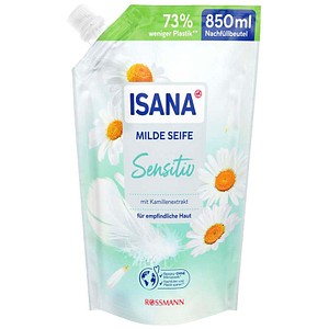 ISANA Milde Seife Sensitiv Flüssigseife Nachfüllpackung 850 ml, 1 St.