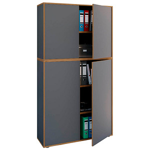 4051814444814 - Holz Büroschrank Ordner Aktenschrank Büromöbel Schrank Salia 5-fach Breite 100 cm Drehtüren