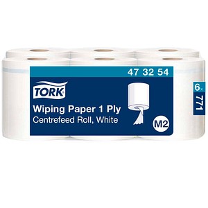 TORK Putztuchrollen Advanced M2 1-lagig weiß, 771 Blätter, 6 Rollen