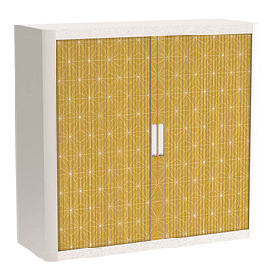 PAPERFLOW easyOffice Vintage Rollladenschrank 60772 2 Fachböden 110,0 x 41,5 x 104,0 cm