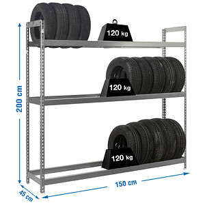 8435104947456 - Reifenregal AUTOFORTE 8435104947456 silber 1500 x 450 x 2000 cm 8435104947456 Simonrack 8435104947456 - Reifenregal AUTOFORTE 8435104947456 silber 1500 x 450 x 2000 cm 8435104947456 Simonrack