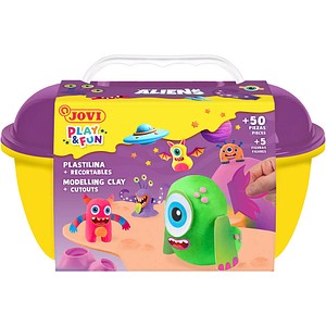 8412027035262 - Modelliermasse Play & Fun Plastilina Aliens mehrfarbig