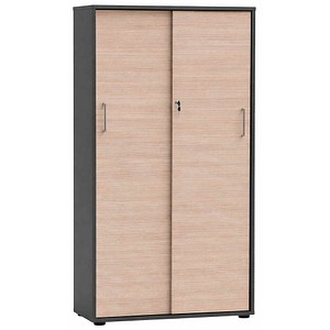 MÖBELPARTNER Schiebetürenschrank Metz, 702095 anthrazit 3 Fachböden 80,1 x 38,2 x 150,0 cm