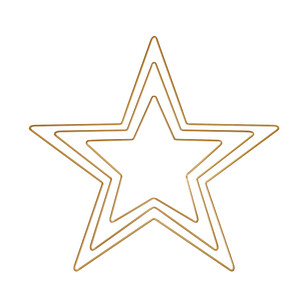 4006166792700 - Metallringe-Set beschichtet gold Stern gold Ø 400 300 200 cm 3 St 4006166792700 - Metallringe-Set beschichtet gold Stern gold Ø 400 300 200 cm 3 St