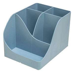 9002493695702 - Stifteköcher Pen Wave Autentik 5 Fächer aus recyceltem Kunststoff skandinavisches Design für Büro & Homeoffice blaugrau