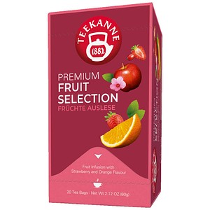 4009300006350 - Teekanne Premium Früchte Auslese Früchtetee 20 Teebeutel im Kuvert 2 Entnahmefach displaytauglich 60 Gramm Packung