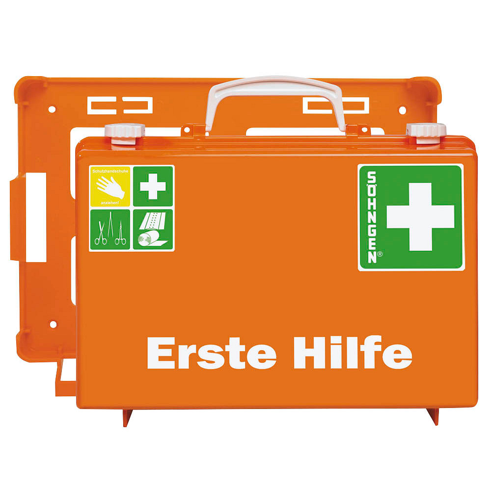 SÖHNGEN® Erste- Hilfe- Koffer Junior, Füllung DIN 13157:2021, orange