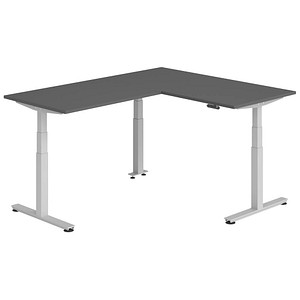 Hammerbacher Sitz-Steh-Schreibtisch VXDSM, elektrisch höhenverstellbar, 127cm (H), 200x160cm (BxT), graphit / silber 4032062327494 Hammerbach 6 Stück