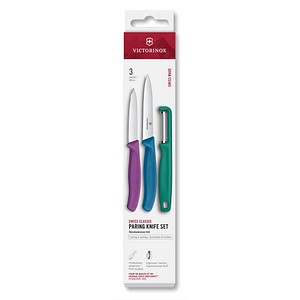 7613329192016 - VICTORINOX Küchenmesser + Sparschäler Swiss Classic silber blau silber grün silber violett 1 Set
