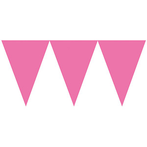 0013051493271 - amscan® Girlanden Wimpelkette dunkelrosa Rosa