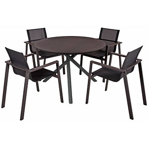4041908129987 - Sitzgruppe SOPHIA 05 pfefferschwarz Metall 5-teilig 4041908129987 Garden Pleasure