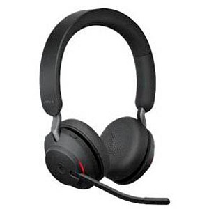 5706991022841 - Evolve2 65 MS Telefon Over Ear Headset Bluetooth® Stereo Schwarz Lautstärkeregelung Batterieladeanzeige Mikrofon-Stummschaltung