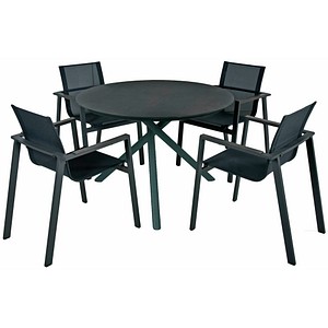 4041908129987 - Sitzgruppe SOPHIA 05 pfefferschwarz Metall 5-teilig 4041908129987 Garden Pleasure