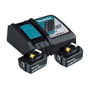 0088381461788 - 2x Werkzeugakku BL1850B 193533-3 Lithium-Ionen-Akku 5Ah 18Volt + Schnellladegerät DC18RC 0088381461788 197570-9