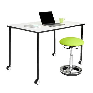 meet powered by PAPERFLOW Flex Office Mehrzwecktisch rechteckig Spanplatte weiß 116,0 x 76,0 x 75,0 cm, 1 St.