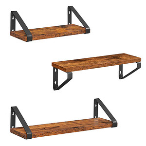 6955880358618 - Wandregale industrielle schwebende Wandregale 3er-Set stabiles Regal für Wohnzimmer Badezimmer Küche rustikales Braun LWS33BX 6955880358618 - Wandregale industrielle schwebende Wandregale 3er-Set stabiles Regal für Wohnzimmer Badezimmer Küche rustikales Braun LWS33BX