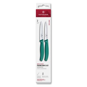7613329191415 - 2 VICTORINOX Gemüsemesser Swiss Classic silber grün Klinge 100 cm 7613329191415 - 2 VICTORINOX Gemüsemesser Swiss Classic silber grün Klinge 100 cm