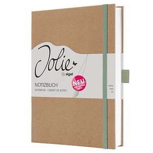 4004360773778 - SIGEL Notizbuch  Jolie® ca DIN A5 blanko braun mintgrün Hardcover 192 Seiten