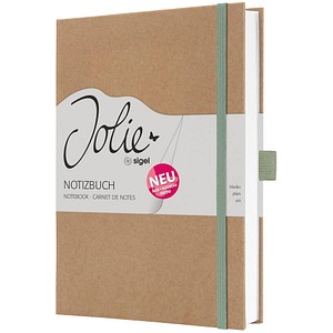 4004360773778 - SIGEL Notizbuch  Jolie® ca DIN A5 blanko braun mintgrün Hardcover 192 Seiten 1 St
