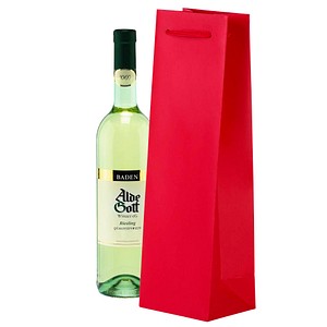 VP Geschenktüten für Flaschen rot 11,0 x 36,0 cm, 25 St.