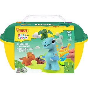 8412027035231 - Modelliermasse Play & Fun Plastilina Jurassic mehrfarbig