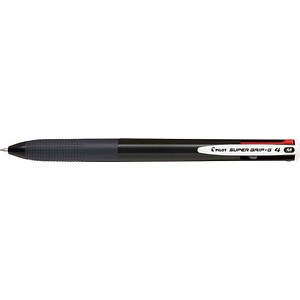 PILOT 4-Farben-Kugelschreiber Super Grip-G4 schwarz, Schreibfarbe: schwarz, blau, rot, grün, 1 St.