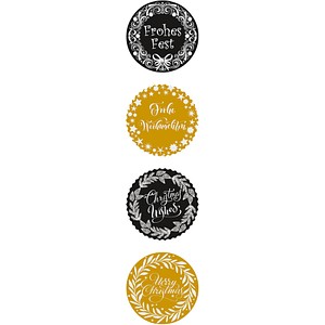 4004360815287 - Weihnachts-Sticker Christmas Lettering 200 Stück auf Rolle verschiedene Motive mit Silberdruck B 45 x H 50 mm 4004360815287 - Weihnachts-Sticker Christmas Lettering 200 Stück auf Rolle verschiedene Motive mit Silberdruck B 45 x H 50 mm