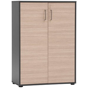 MÖBELPARTNER Aktenschrank Metz, 702089 anthrazit 4 Fachböden 80,1 x 38,2 x 113,4 cm