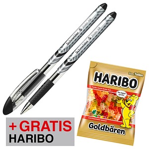 AKTION: 10 Schneider Kugelschreiber Slider Basic schwarz Schreibfarbe schwarz + GRATIS HARIBO GOLDBÄREN 200 g AKTION: 10 Schneider Kugelschreiber Slider Basic schwarz Schreibfarbe schwarz + GRATIS HARIBO GOLDBÄREN 200 g