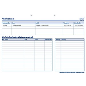 4052301034679 - 50 Stammdaten ambulant mit Durchschreibeblatt Formulare