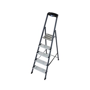 4009199126436 - Stehleiter einseitig Securo schwarz 5 Stufen H 1850 cm 4009199126436 - Stehleiter einseitig Securo schwarz 5 Stufen H 1850 cm